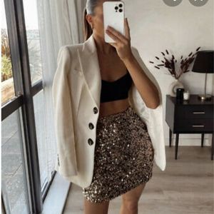 Zara Sequin Mini Skirt